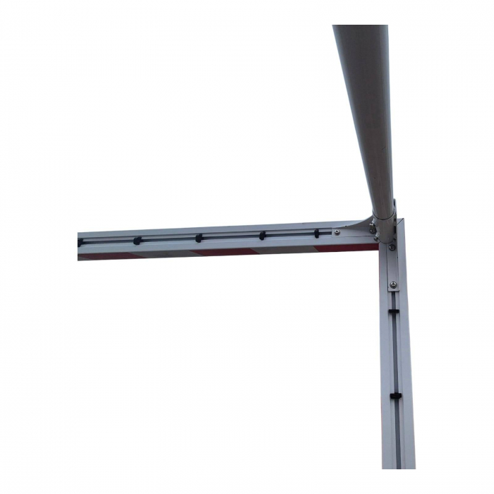 Aluminium Handball Goal – 3x2 m, 80x80 mm profile, steel back frame, red and white color [12]