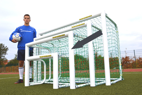 Poarta mini fotbal TeamSports 1,2 x 0,8 m, din aluminiu, mobila, plasa inclusa [8]