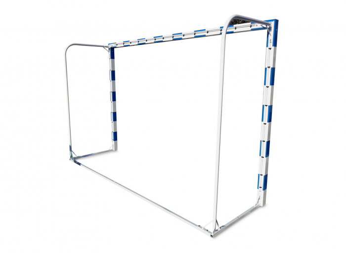 Poarta handbal 3x2 m Anastasia Sport, aluminiu profil 80x80 mm alb cu albastru, spate otel, [3]