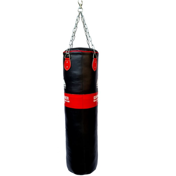 PUNCHING BAG IN SPLIT LEATHER 120 CM , 30KGS + STEEL CHAINS [5]