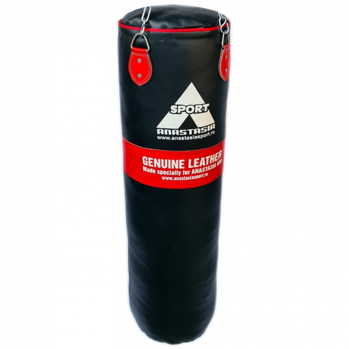 PUNCHING BAG IN SPLIT LEATHER 120 CM , 30KGS + STEEL CHAINS [6]
