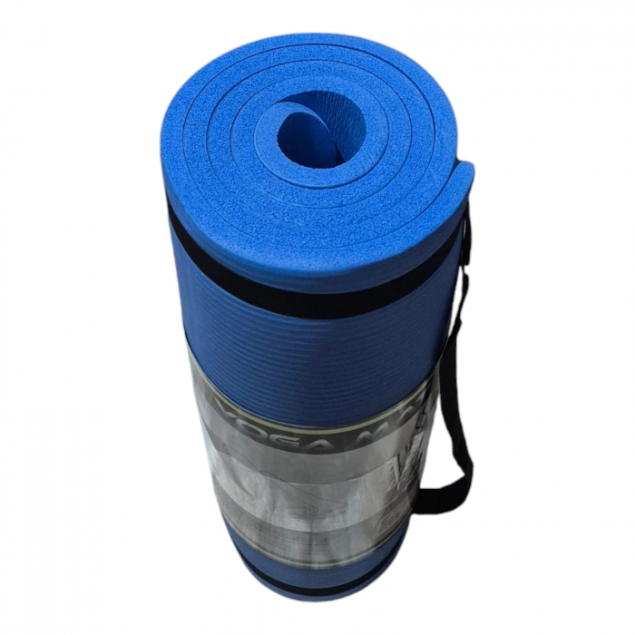 Saltea fitness Sportech 180x60 cm, grosime 1,5 cm, albastra [6]