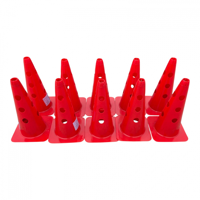 10 pcs Sportech training cones 38 cm, with holes [8]