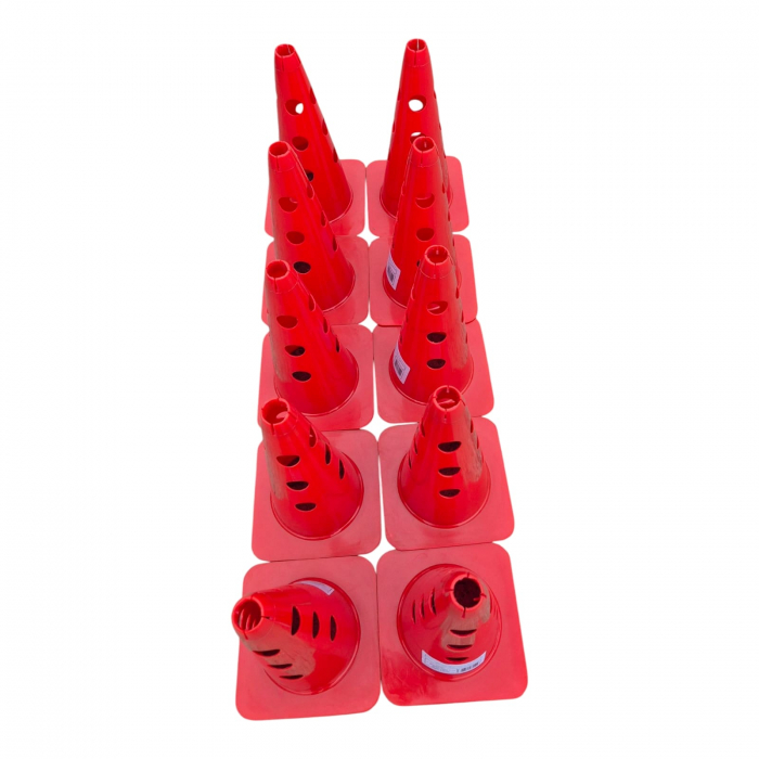 10 pcs Sportech training cones 38 cm, with holes [9]