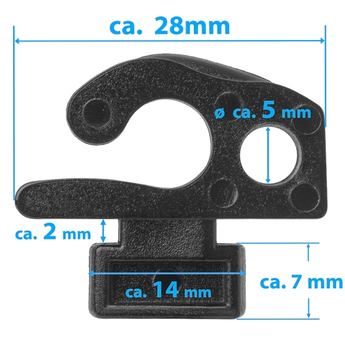 Set 100 carlige Schäper pentru prindere plasa porti cu canal [14]