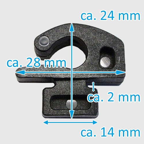 Set 100 carlige Schäper pentru prindere plasa porti cu canal [11]