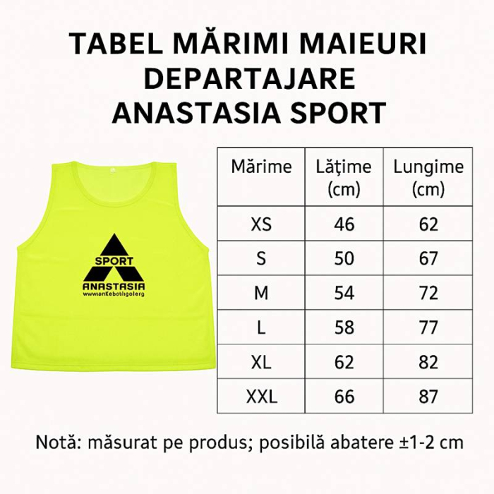 Set 12 maieuri departajare Anastasia Sport, galben [11]