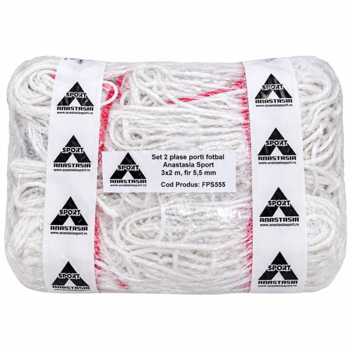 Set 2 plase porti fotbal Anastasia Sport 3x2 m, fir 5,5 mm [2]