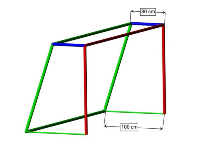 Set 2 plase porti fotbal Huck 5x2 m, fir 4 mm fara nod, culoare verde [2]