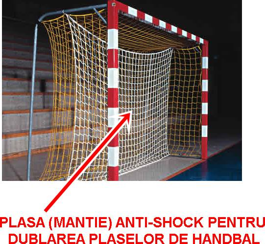 Set of 2 Handball Goal Nets Huck 3x2 m, Anti-Shock, Knotless, Green, 5 mm Thread [7]