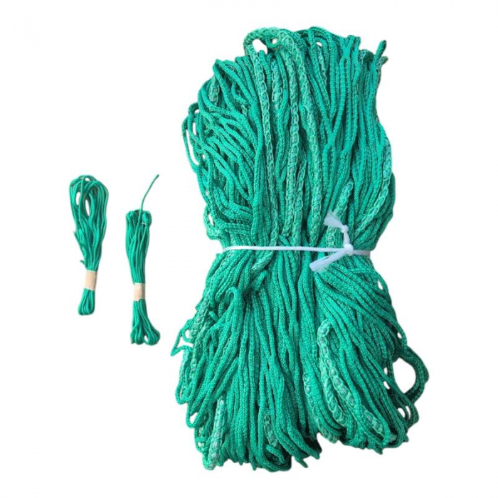 Set of 2 Handball Goal Nets Huck 3x2 m, Anti-Shock, Knotless, Green, 5 mm Thread [6]