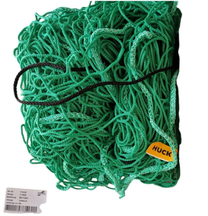 Set of 2 Huck handball goal nets 3x2 m, 3 mm thread without knot, green color [2]