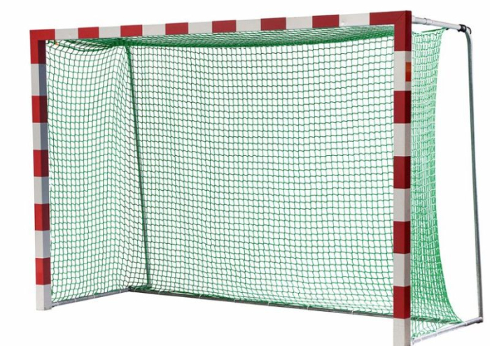 Set of 2 Handball Goal Nets Huck 3x2 m, Anti-Shock, Knotless, Green, 5 mm Thread [3]