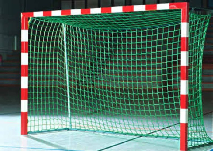 Set of 2 Handball Goal Nets Huck 3x2 m, Anti-Shock, Knotless, Green, 5 mm Thread [2]