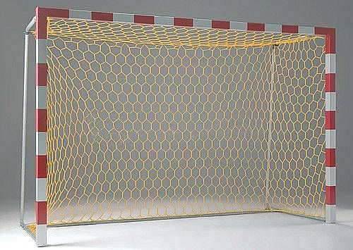 Set of 2 Huck Handball Goal Nets 3x2 m WM, 5 mm Knotless Thread, Blue [7]