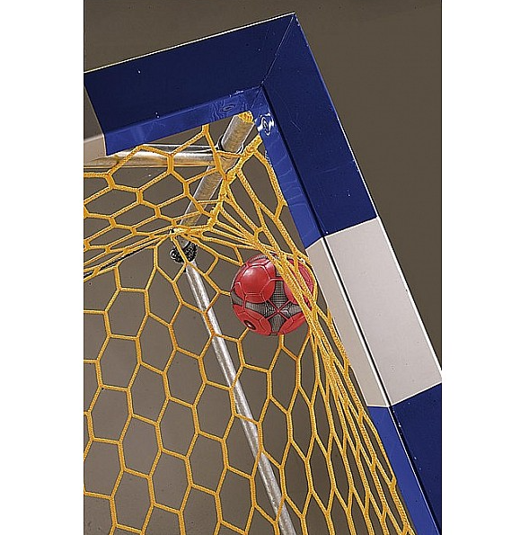 Set of 2 Huck 3x2 m WM handball goal nets, 5 mm thread without a knot, yellow color [9]