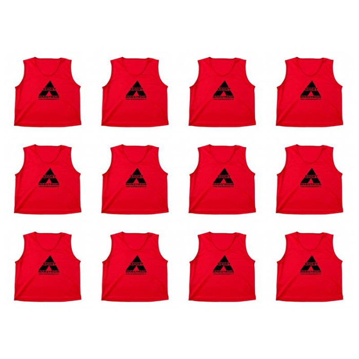 Anastasia Sport Set of 24 Training Bibs, 12 Red + 12 Green, Junior Sizes XS / S / M [2]