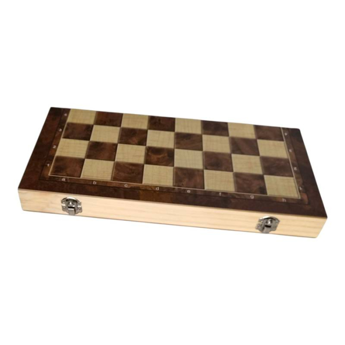 3-in-1 Wooden Board Game Set, Chess, Checkers and Backgammon, 39 cm, Folding Board [8]