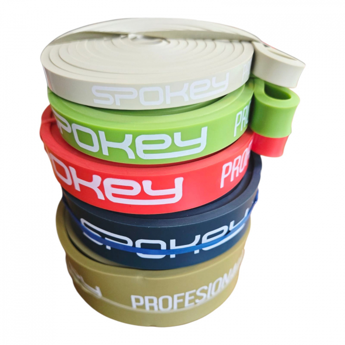 Set of 5 Professional Fitness Resistance Bands Spokey POWER II – 5 Resistance Levels [3]