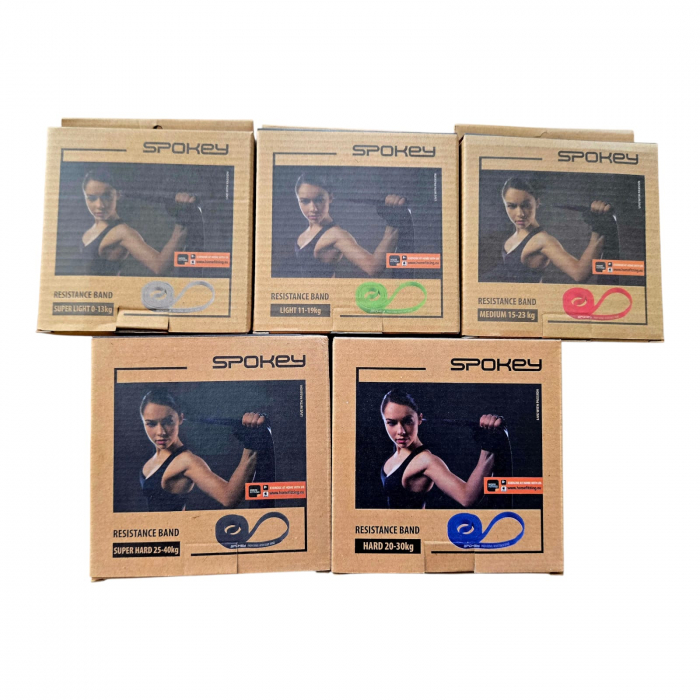 Set of 5 Professional Fitness Resistance Bands Spokey POWER II – 5 Resistance Levels [2]