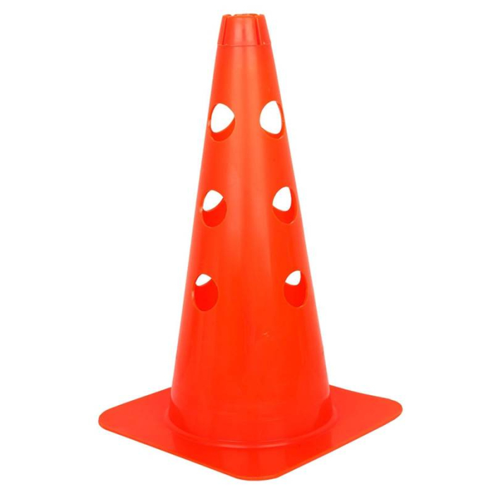 Sportech training hurdle set, 10 orange 38 cm cones with 13 holes and 5 yellow 100 cm poles [6]