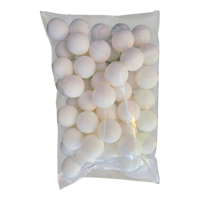 Set 60 mingi tenis de masa Enero, 40 mm, plastic alb, fara logo [2]