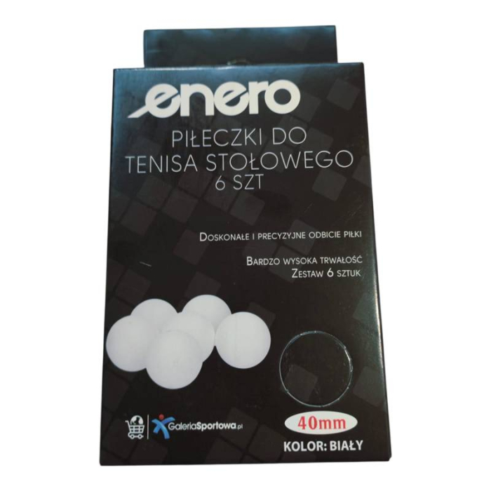 Set 60 mingi tenis de masa Enero, 40 mm, plastic alb, fara logo [4]