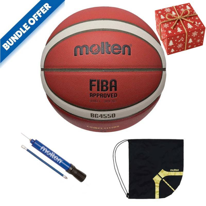 Set cadou – minge baschet Molten BG4550 marime 6 / 7+ pompa + rucsac – ambalaj cadou sarbatori [5]
