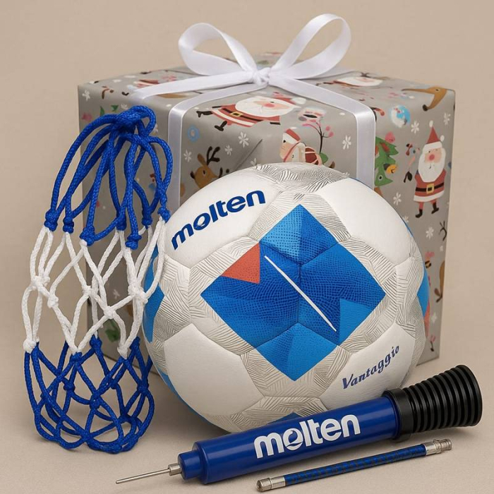 Set cadou minge fotbal Molten FN2810 – marimi 5, 4 + pompa + plasa + ambalaj cadou [1]