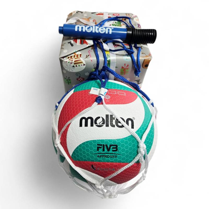 Volleyball Gift Set Molten V5M5000 FLISTATEC with DHP21 Pump, BND Net and Gift Wrapping [6]