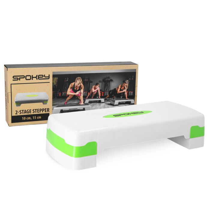 Spokey Basic IV Fitness Set – Adjustable Aerobic Step Platform + Jump Rope with Counter + SOFTMAT Fitness Mat 180x60 cm [9]