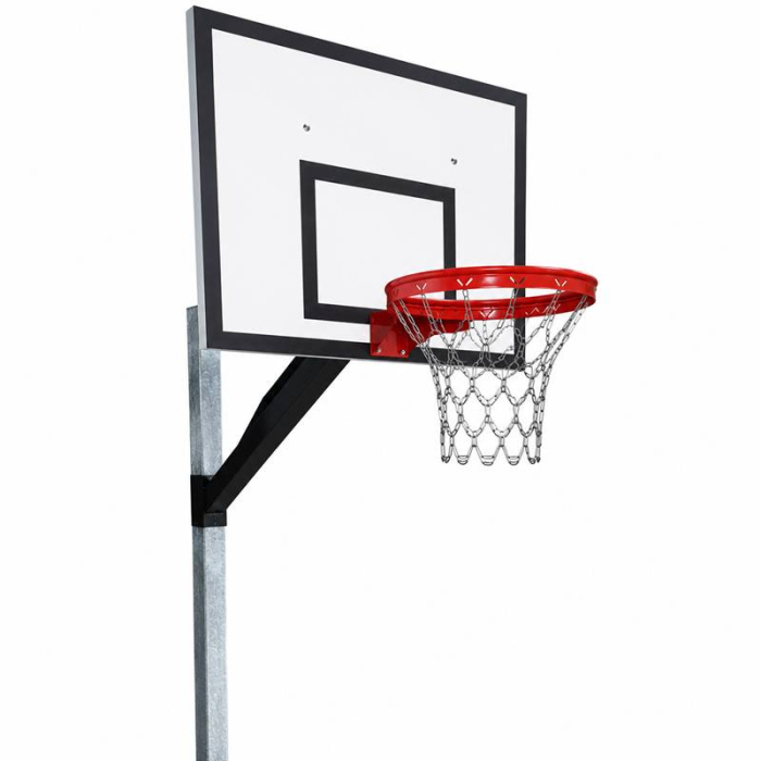 Sistem baschet mono stalp Anastasia Sport, model antivadalizare, panou 120x90 cm, inel si plasa, fixare prin betonare [2]