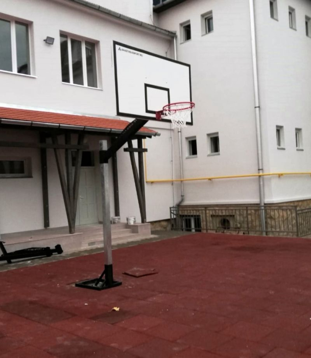 Sistem baschet mono stalp MODEL101, panou fibra 180x105 cm, inel si plasa [5]