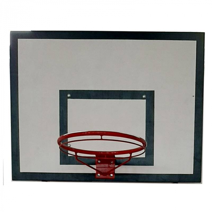 Wall-Mounted Basketball System – TEGO 120x90 cm Backboard, Bracket, Fixed Hoop, and Net [9]