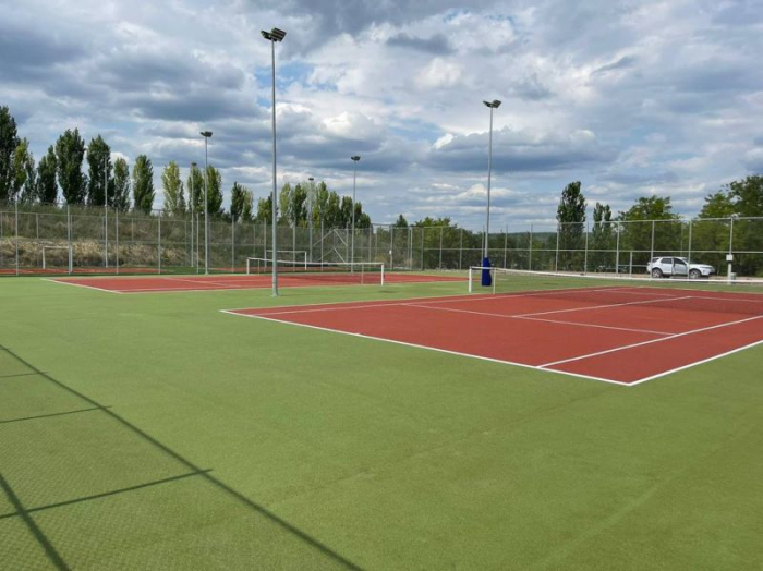 Stalpi de tenis camp din aluminiu cu profil 80x80 mm (set) [9]