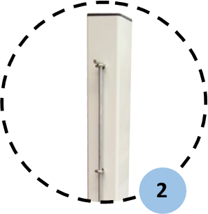 Stalpi de tenis camp din aluminiu cu profil 80x80 mm (set) [6]