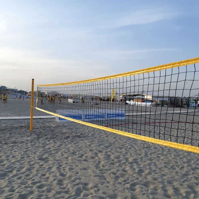 Stalpi de volei plaja Anastasia Sport, aluminiu cu inaltime reglabila a fileului, profil 80x80 mm [9]