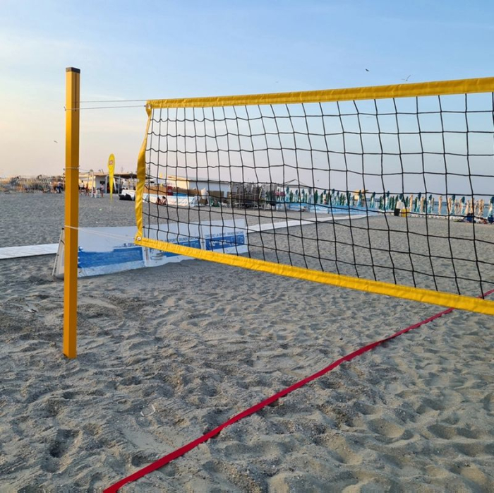 Stalpi de volei plaja Anastasia Sport, aluminiu cu inaltime reglabila a fileului, profil 80x80 mm [5]