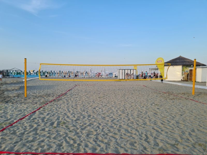 Stalpi de volei plaja Anastasia Sport, aluminiu cu inaltime reglabila a fileului, profil 80x80 mm [10]