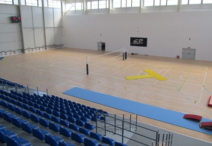 Stalpi volei Anastasia Sport profil aluminiu oval 120x100 mm, inaltime reglabila a fileului [11]