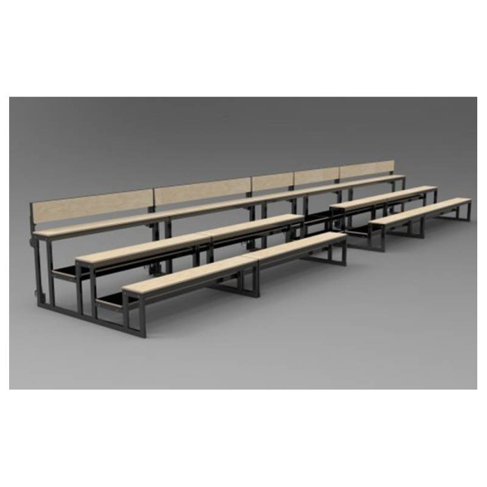 Retractable mobile bleachers TR-CT, 3 rows, 5 modules, 50 seats [6]