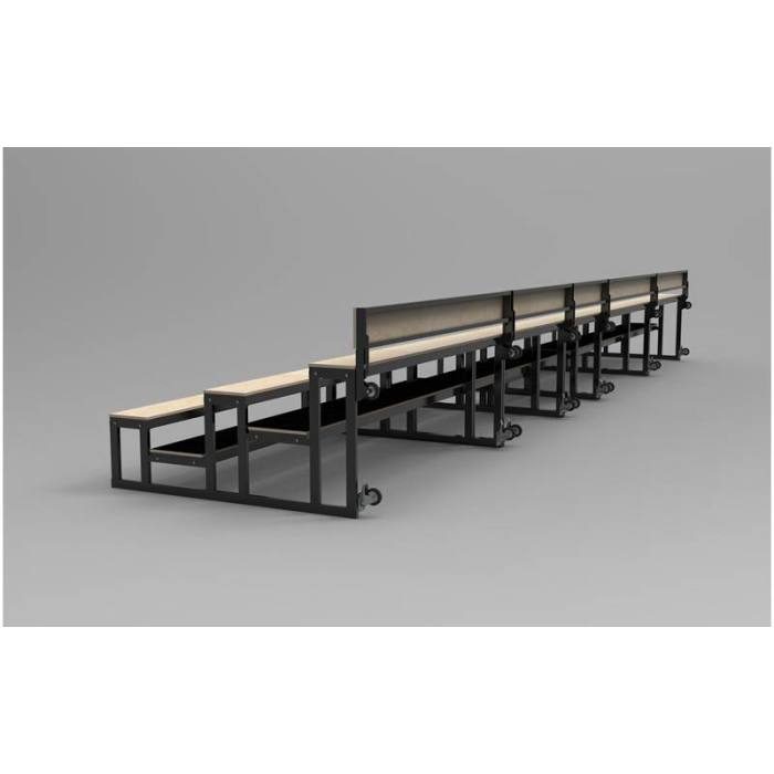 Retractable mobile bleachers TR-CT, 3 rows, 5 modules, 50 seats [7]