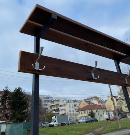 Banca vestiar cu cuier  si raft 2 m [1]