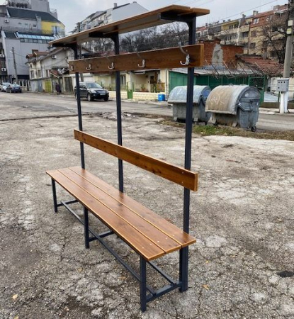Banca vestiar cu cuier  si raft 2 m [2]
