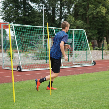 Set 12 bastoane tip jalon antrenament Sportech, varf metalic, 170 cm cu husa transport [7]