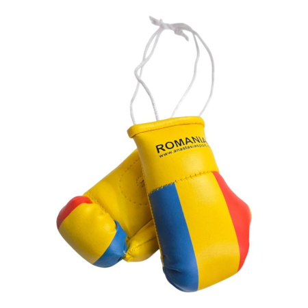 Breloc mini manusi box Anastasia Sport cu tricolorul Romaniei