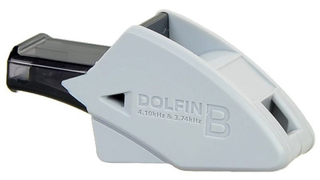 Fluier Molten Dolfin B gri, cu snur  pentru baschet [4]