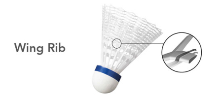 Fluturași badminton Yonex MAVIS 2000 (M-2000P), nylon, 6 buc (1/2 doză), Wing Rib™, viteză MEDIUM/MIDDLE – cap albastru [2]