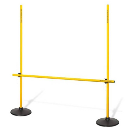 Volleyball Training Accessories – Hurdles, Cones, Ladders, Obstacles - Team Sport Training Hurdle, Adjustable Obstacle 100 cm (2 Rubber Bases + 3 Poles)