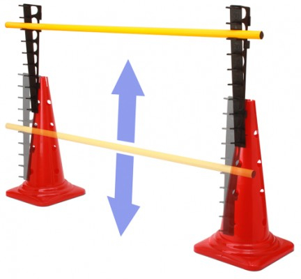 Baschet - Gardulet antrenament Team Sport 2 conuri rosii+ baston, inaltime 84 cm